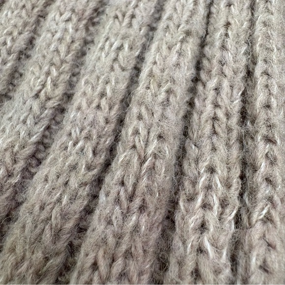 MADE IN ITALY Artsy Minimalist Lagenlook Mohair Wool Blend Ribbed Open Cardigan - Picture 13 of 14